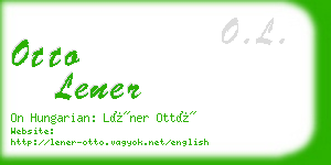 otto lener business card